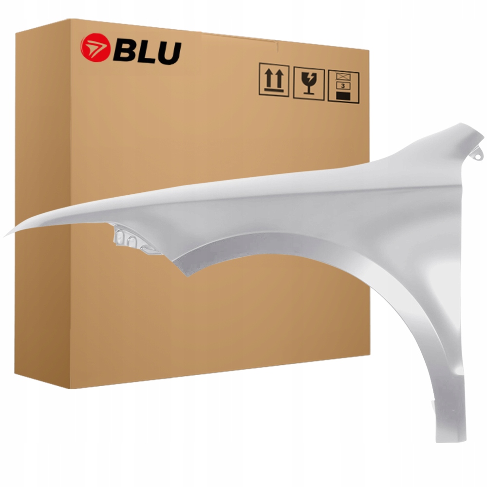 Blu Blatník Škoda Superb II 3T 9157 levý stříbrný 08-13 přední SteelGrau