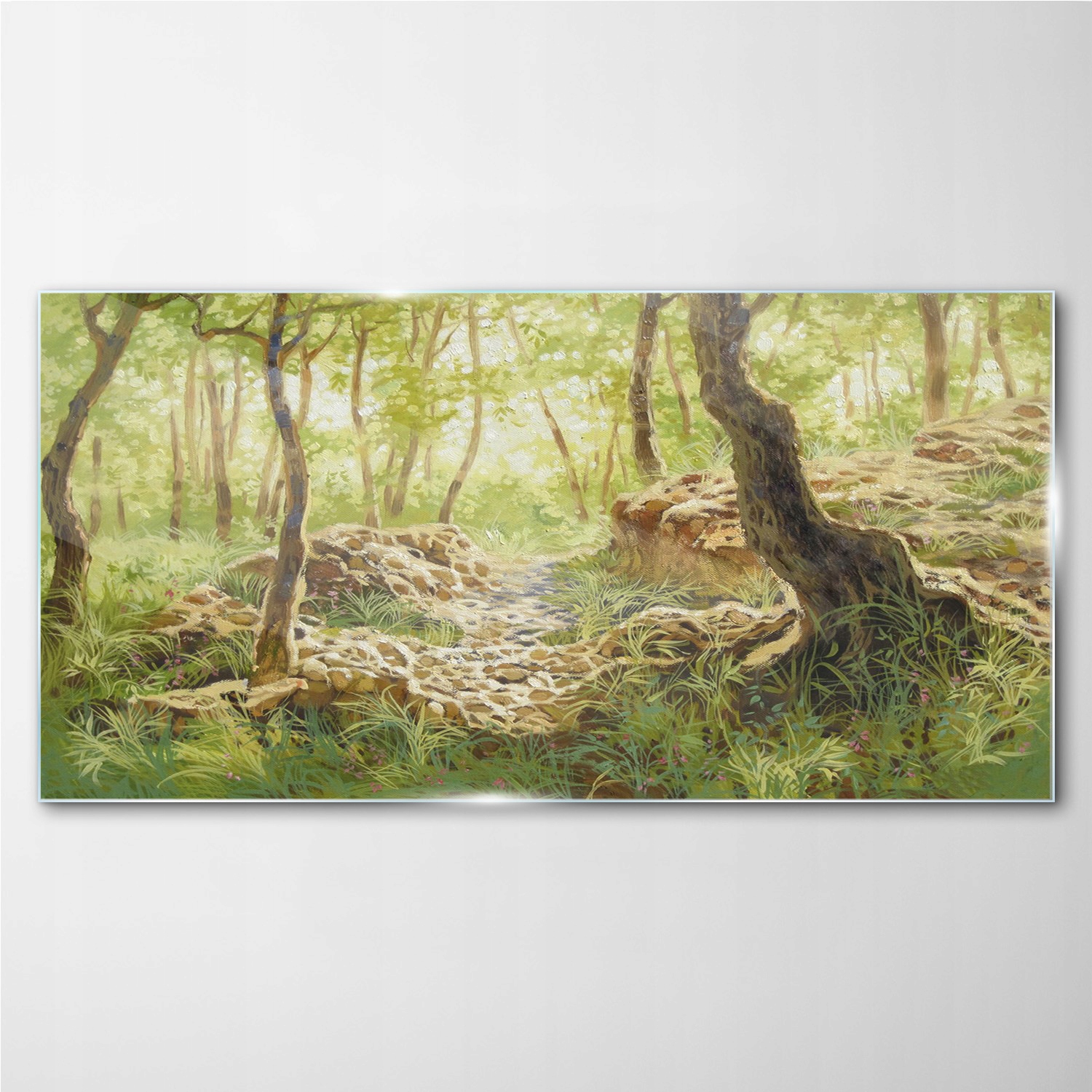 

Foto-obraz szklany Las skały przyroda 140x70 cm