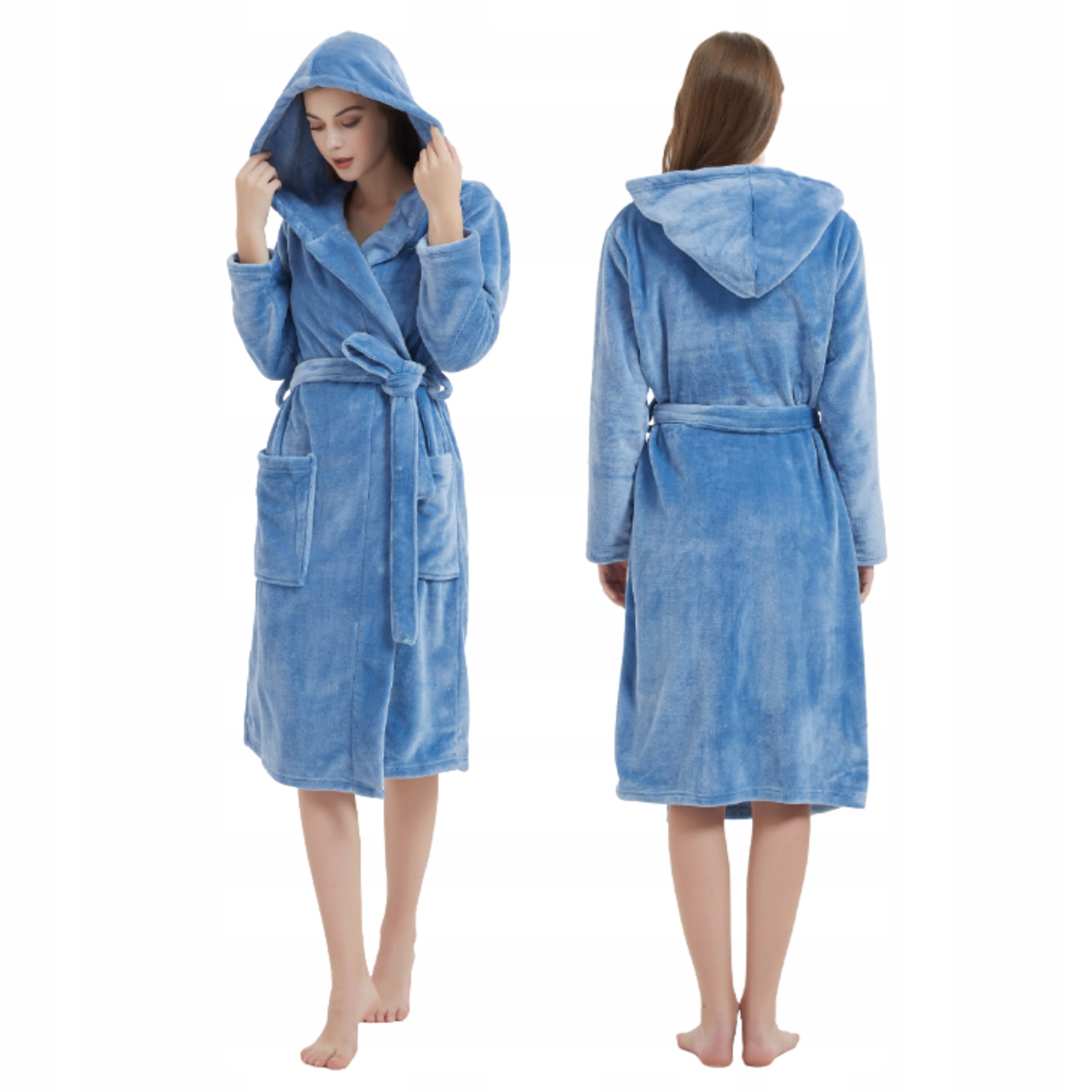 

Szlafrok Damski Pluszowy Długi Ciepły Miękki S/m N