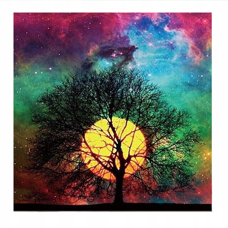 Drzewo Haft Diamentowy Diamond Painting 5D 30x30 Mozaika Diamnetowa Hobby