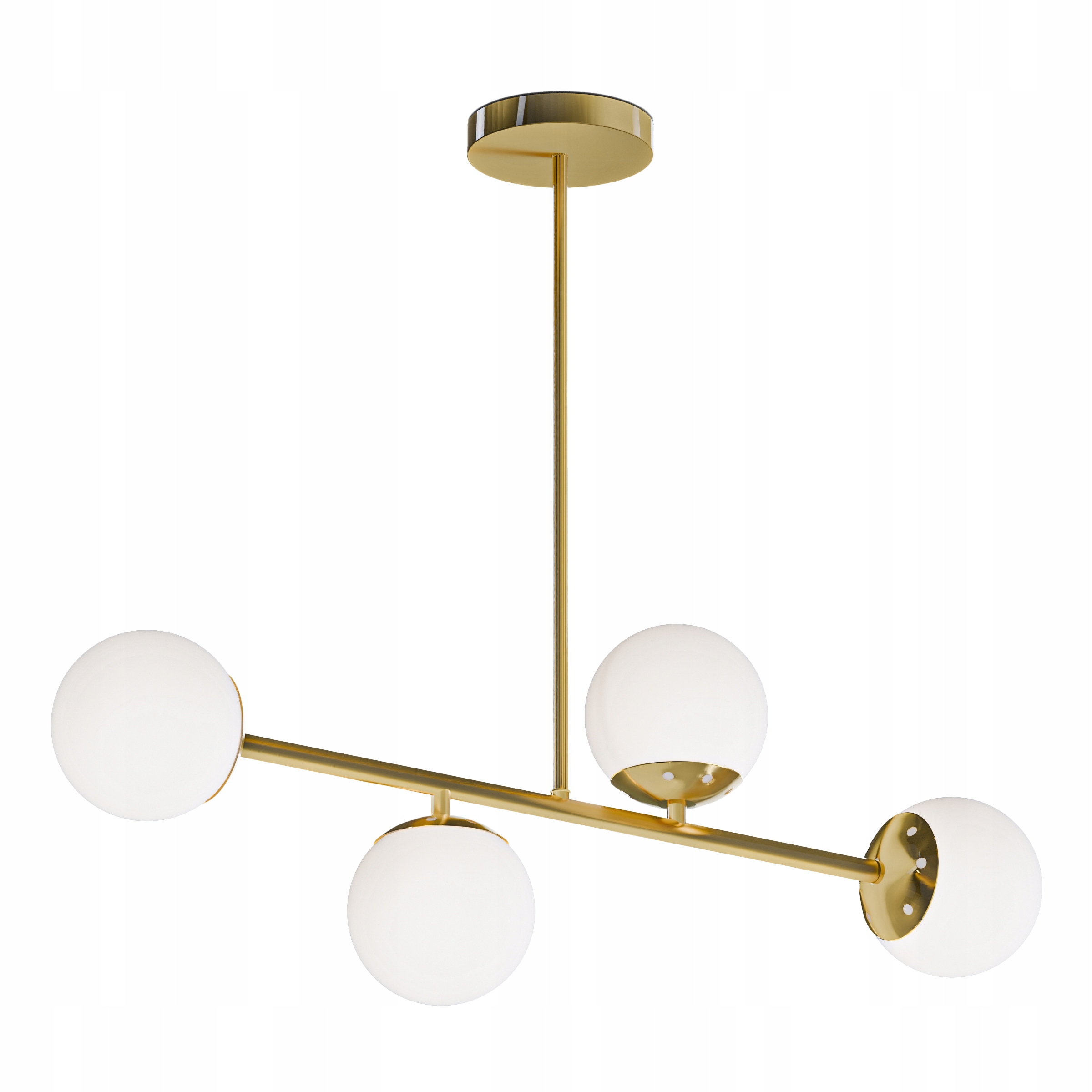 Lampa wisząca sufitowa Led 4X E27 złota szklane kule żyrandol loft salon