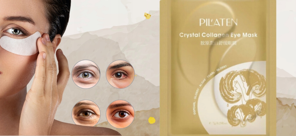PILATEN PŁATKI POD OCZY MASKA CRYSTAL KOLAGENOWE MASECZKA DO TWARZY Postać w płacie