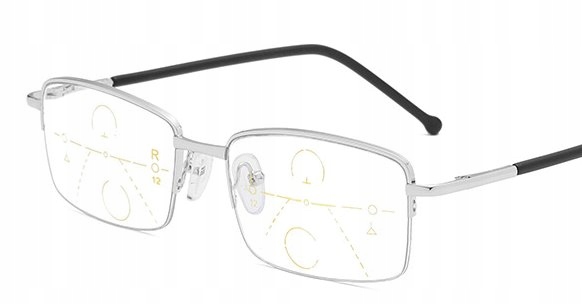 Okulary progresywne wieloogniskowe Dal 0 bliż +2