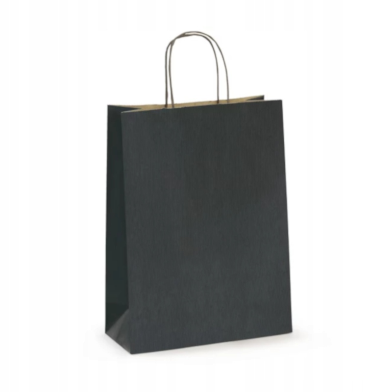 

Torba Papierowa 25x11x32 czarna 100g/m2 B.mocna A4
