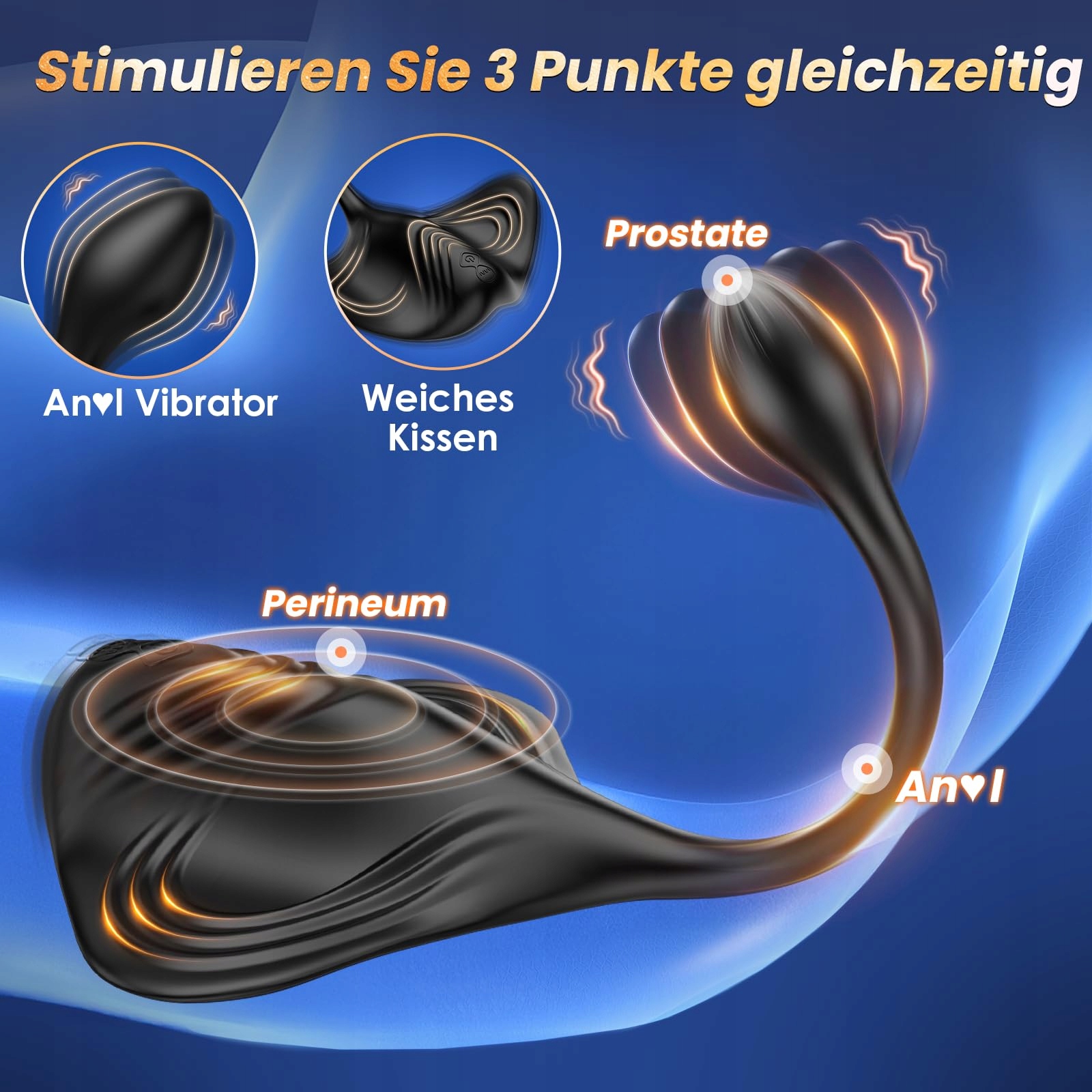 ANALVIBRATOREN Wibrator Prostaty Dla Mężczyzn Z Podwójnym Silnikiem — miniatura 4