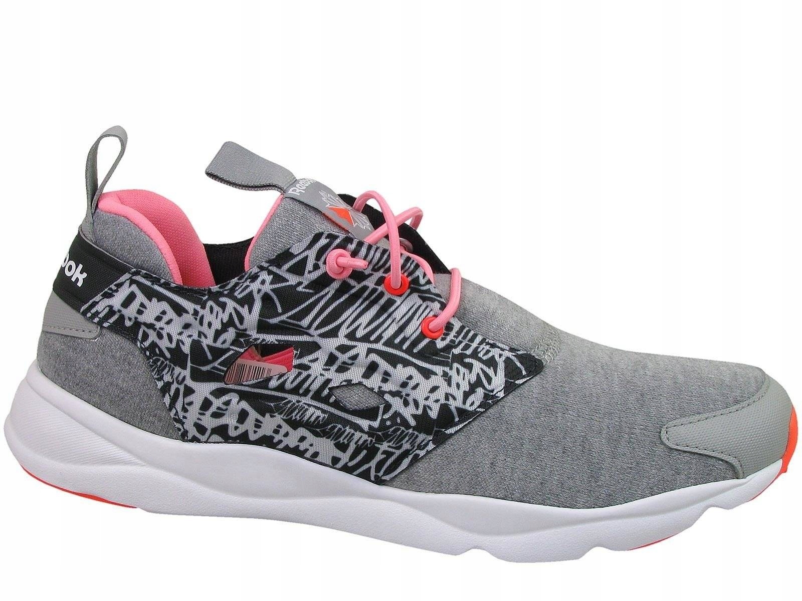 Reebok Furylite Graphic BD2419 Szare Buty Dziecięce Lekkie Sportowe W-f