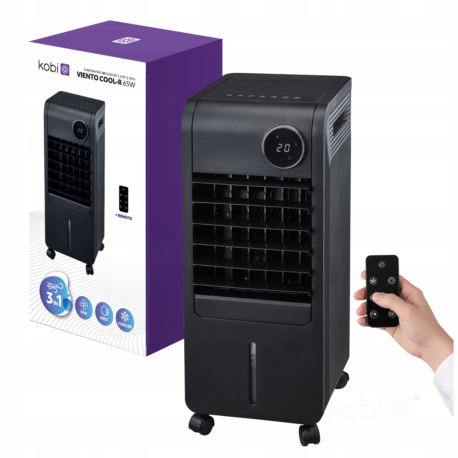 Evaporačný klimatizátor Viento Cool-r 65W čierny Kobi Windstar