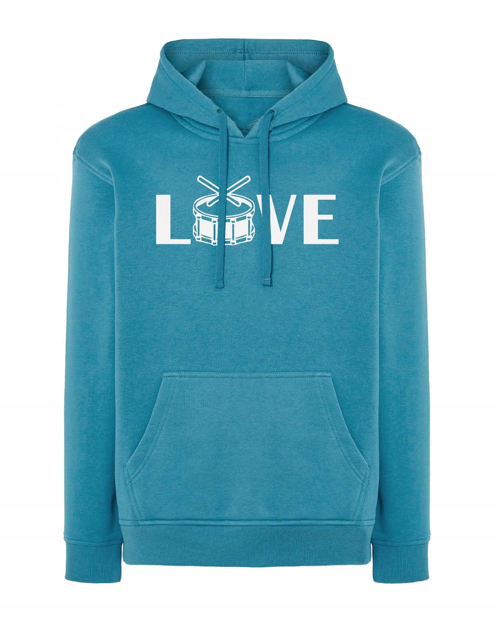 Mikina Love Werbelove Perkuse Buben pro bubeníka Hudba Modrá XL