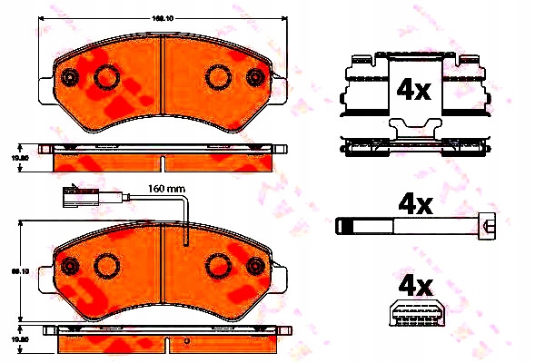 Trw Brzdové Destičky Citroen Jumper 3.0 Hdi 180