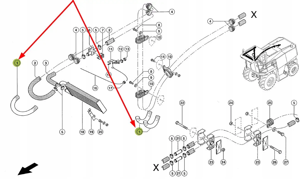 136551.0 Osłona przewodów klimatyzacji Producent części Claas