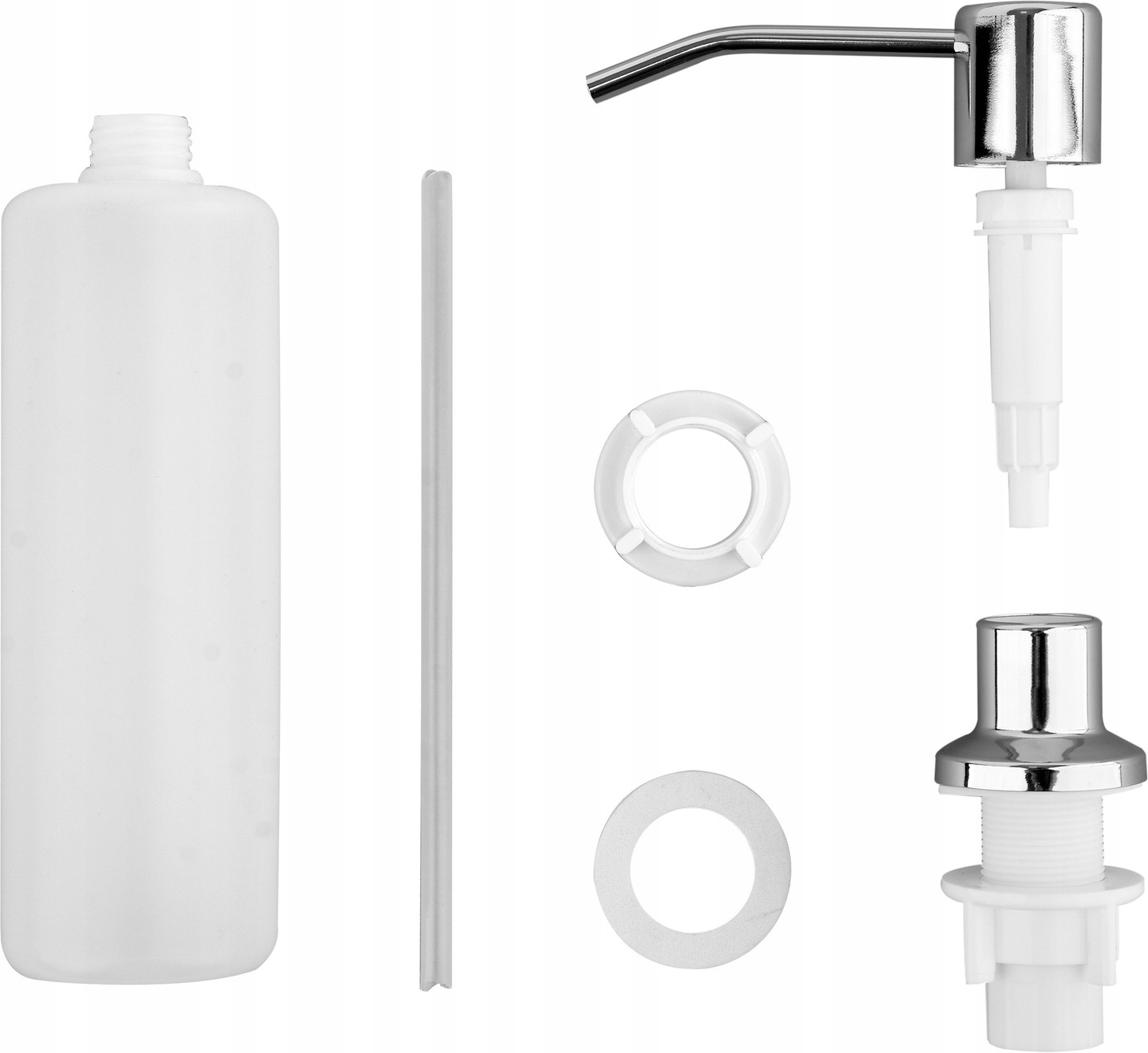 DOZOWNIK PŁYNU NACZYŃ MYDŁA SREBRNY ZLEWOZMYWAK