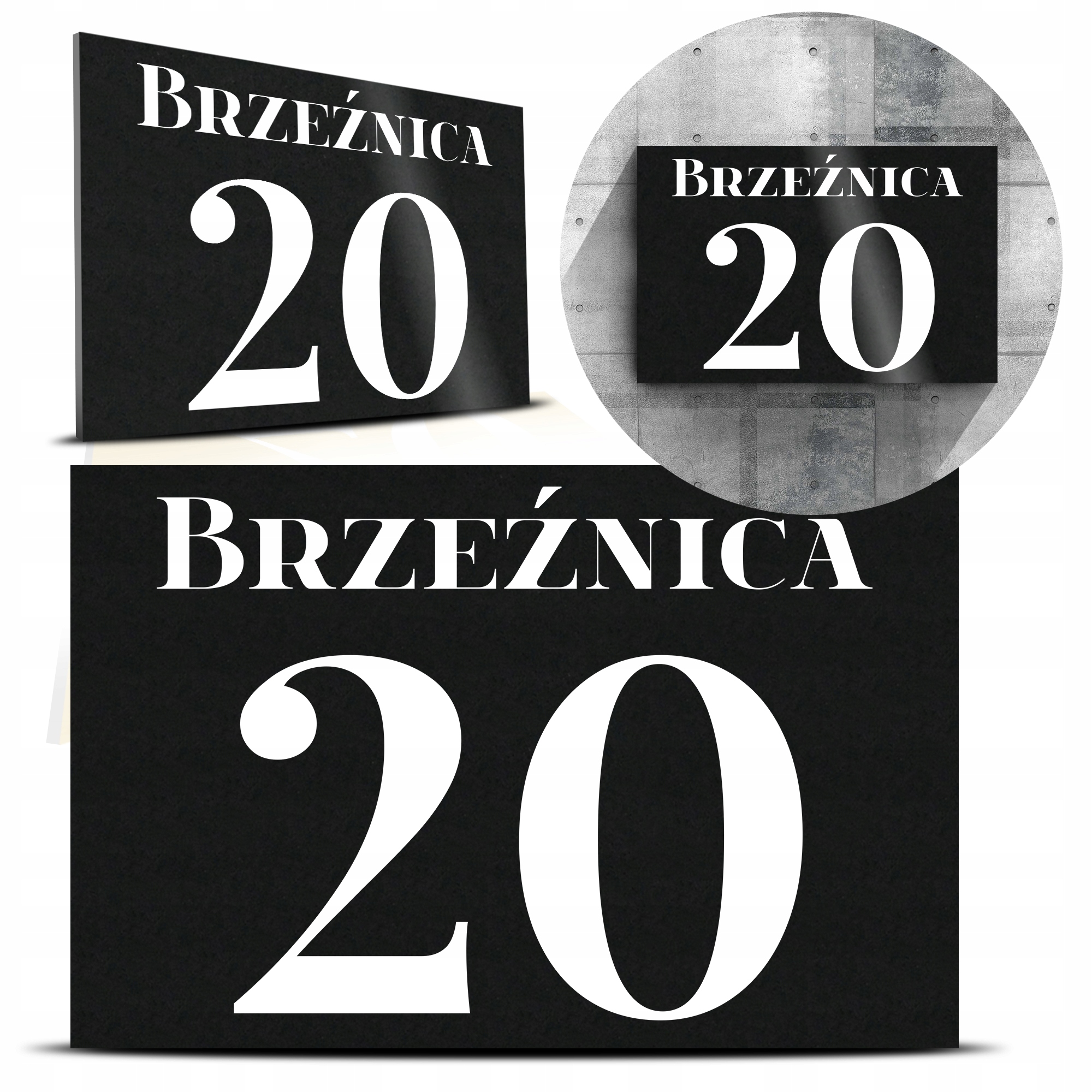 TABLICZKA na dom TABLICA Adresowa CZARNY MAT 157