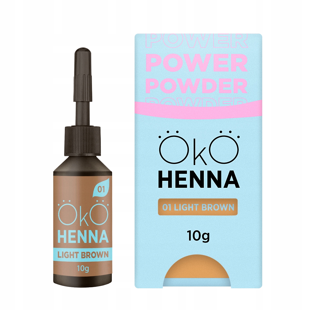 Henna pudrová na obočí OkO 01 Light brown 10 g