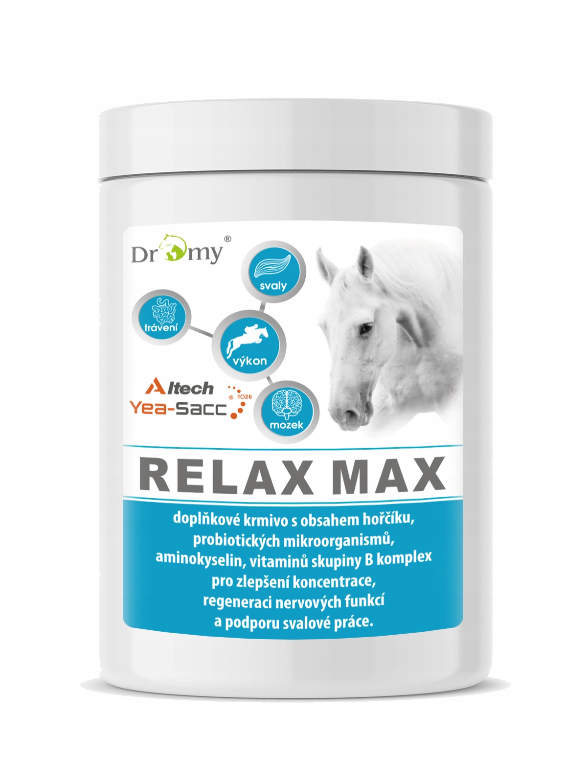 Dromy Relax Max 1500 g magnez, tryptofan na uspokojenie dla koni