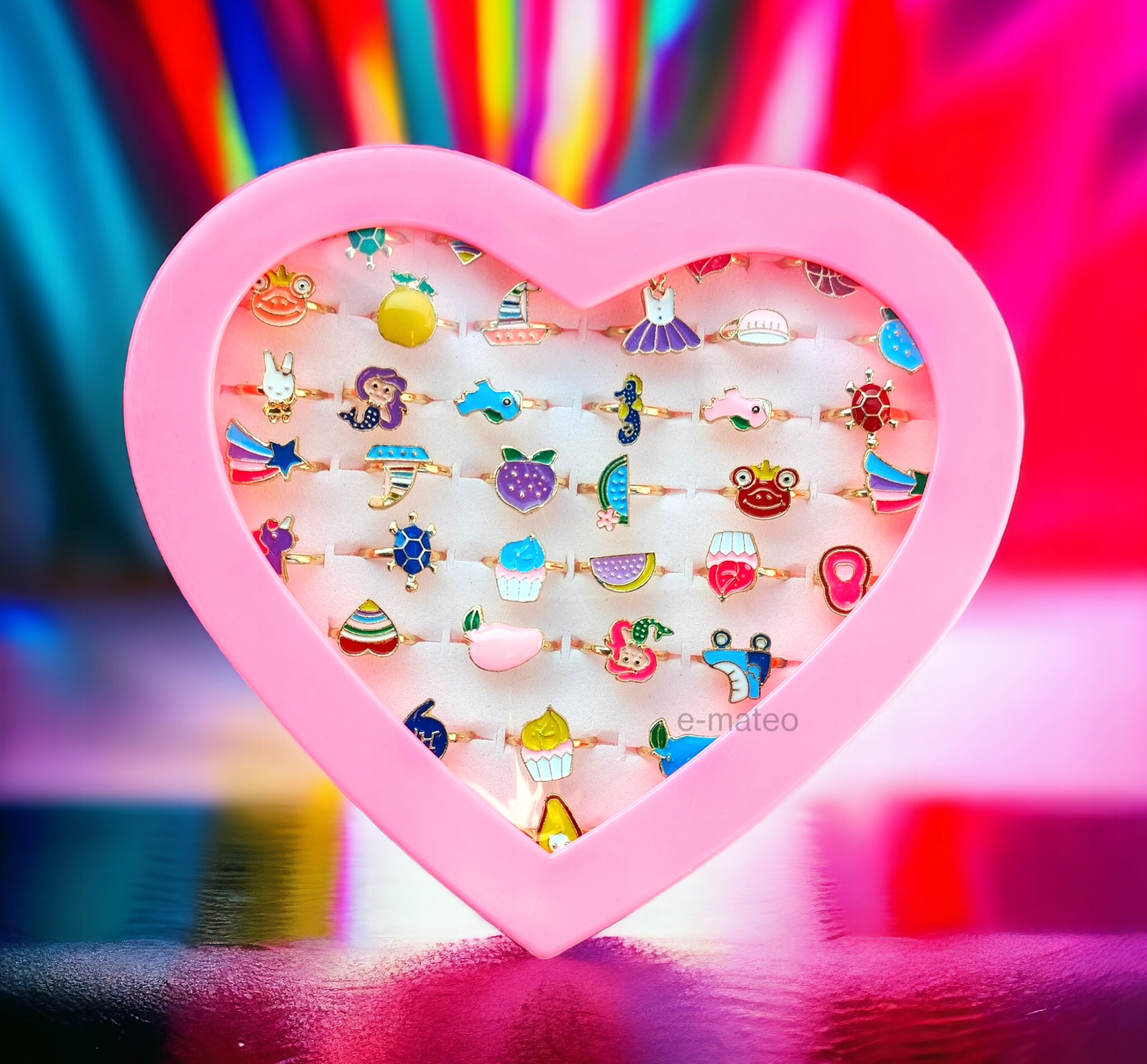 ZESTAW PIERŚCIONKI DLA DZIEWCZYNKI 36szt Biżuteria EAN (GTIN) 69500849778168