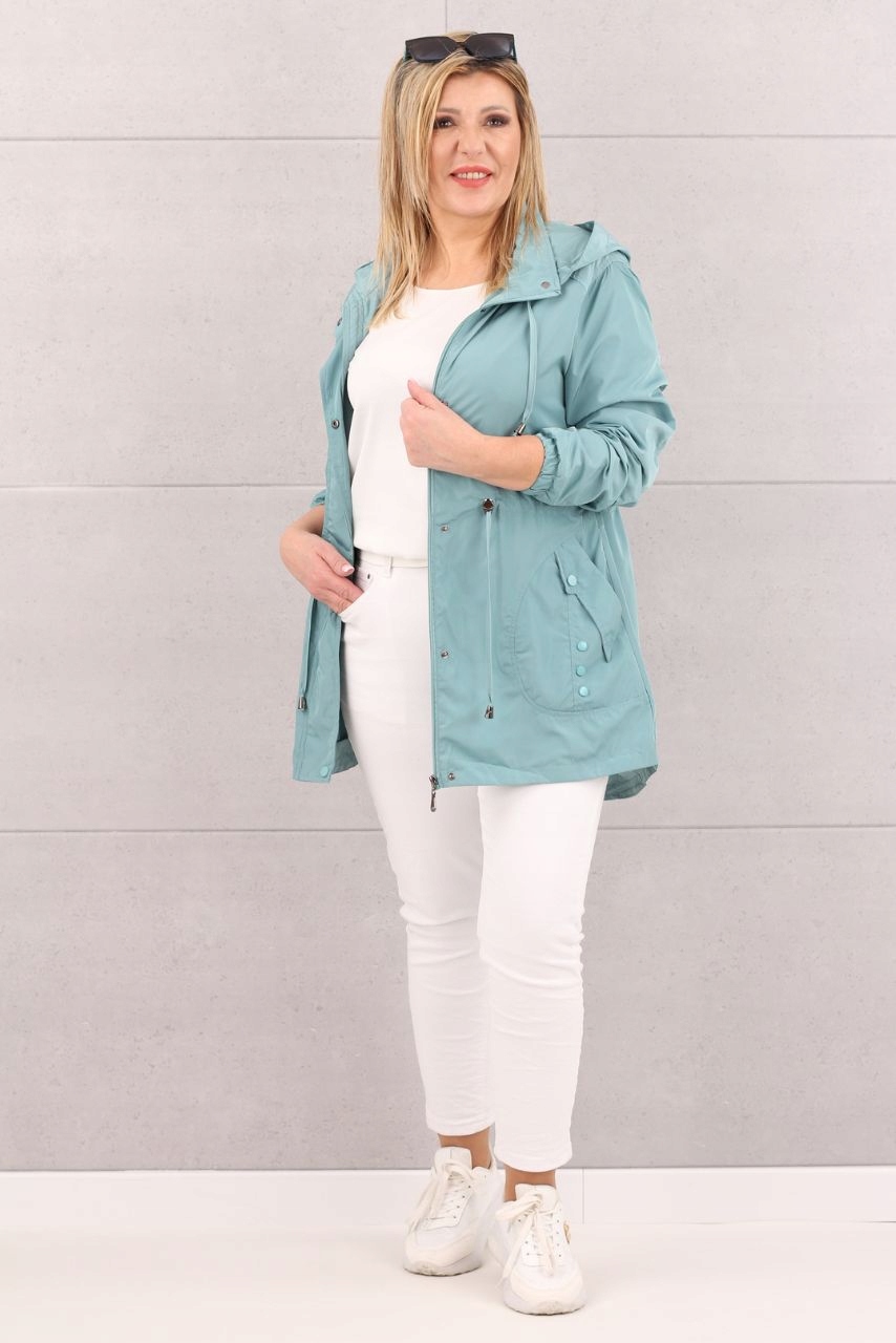 KURTKA DAMSKA PARKA CIENKA WIOSENNA PRZEJŚCIOWA Z KAPTUREM ROZMIARY Płeć kobieta