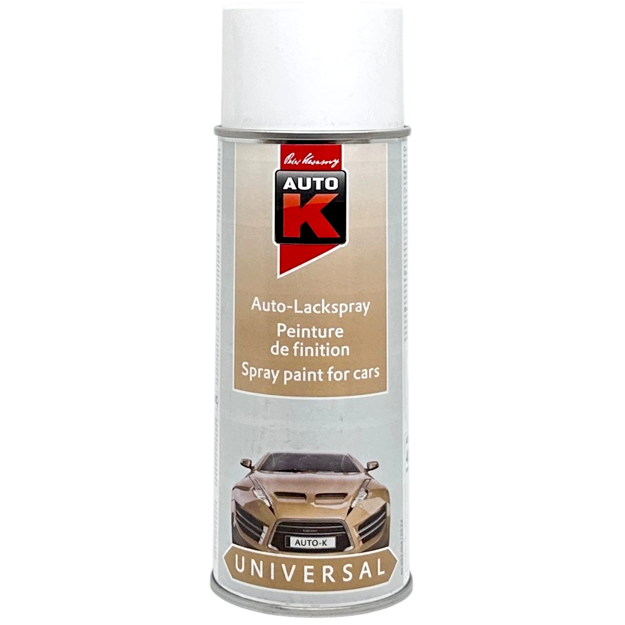 AutoK Lakier Akrylowy Biały Matowy Samochodowy Ral 9010 Mat Spray 400ML