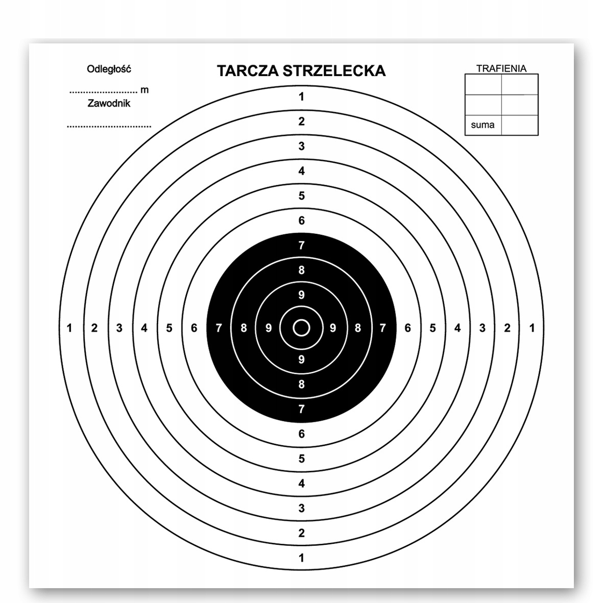 Premium Tarcze Strzeleckie z Grubego Kartonu 330g 50 x 50 cm 50 sztuk