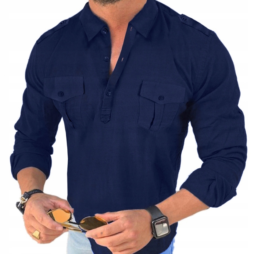 Pánská košile Casual každodenní bavlněná Plus Size