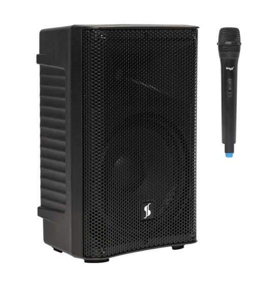 Stagg As 10B kolumna aktywna wersja z akumulatorem Mikrofon Uhf