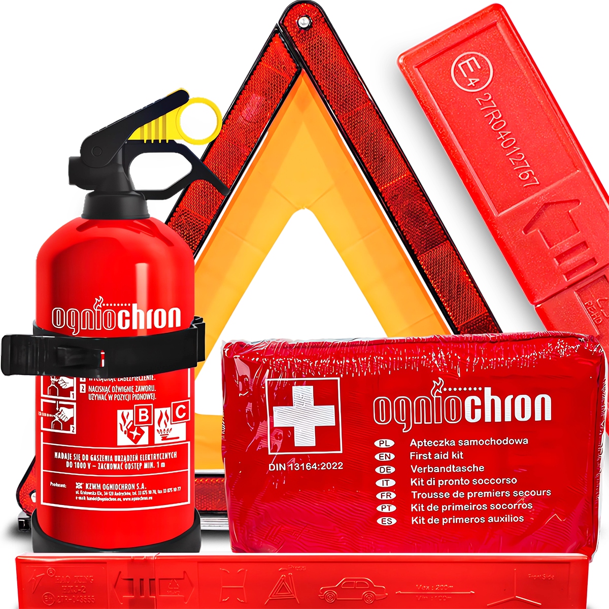 Hasiaci prístroj Ogniochron 1Kg Autolekárnička DIN13164 Výstražný trojuholník