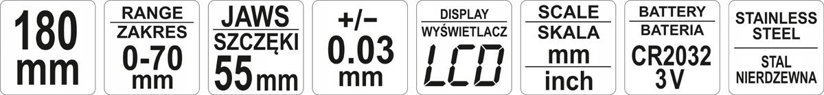 SUWMIARKA DO TARCZ HAMULCOWYCH ELEKTRONICZNA 0-70 Rodzaj elektroniczna