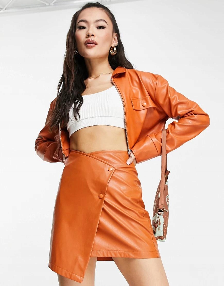 Public Desire Ramoneská Bunda Z Eko Kůže