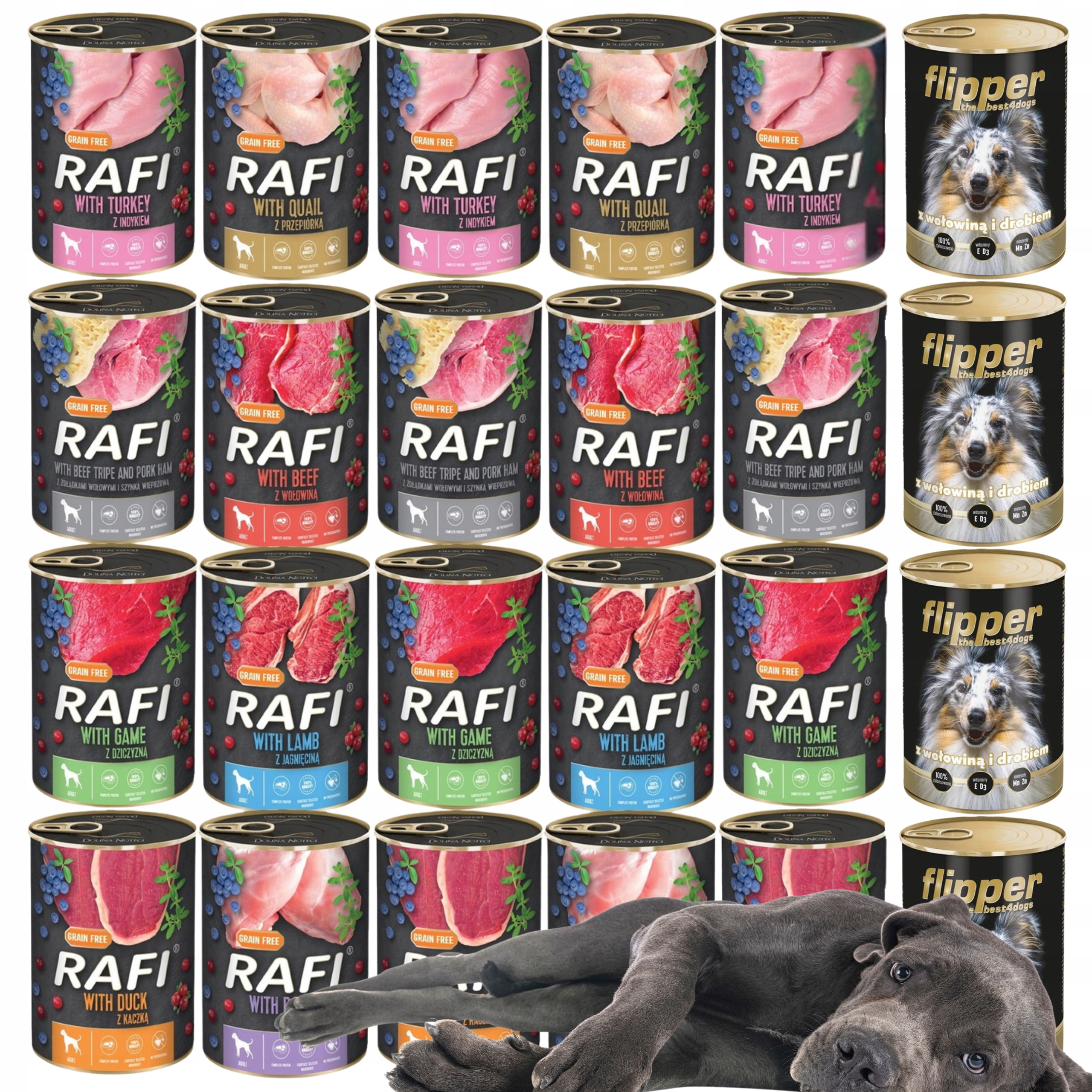 Rafi Flipper MIX Vlhké Krmivo Vlhké Krmivo Dolina Noteci 24 X 400 G. Bez Obilovin.