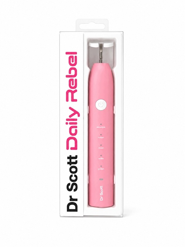 Dr Scott Daily Rebel szczoteczka soniczna 76 000 ruchów Różowa 1 sztuka