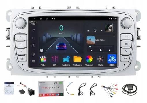 Rádio Navigácia Android Gps Ford Focus S-max Mondeo MK3 Wifi Carplay 4/64GB