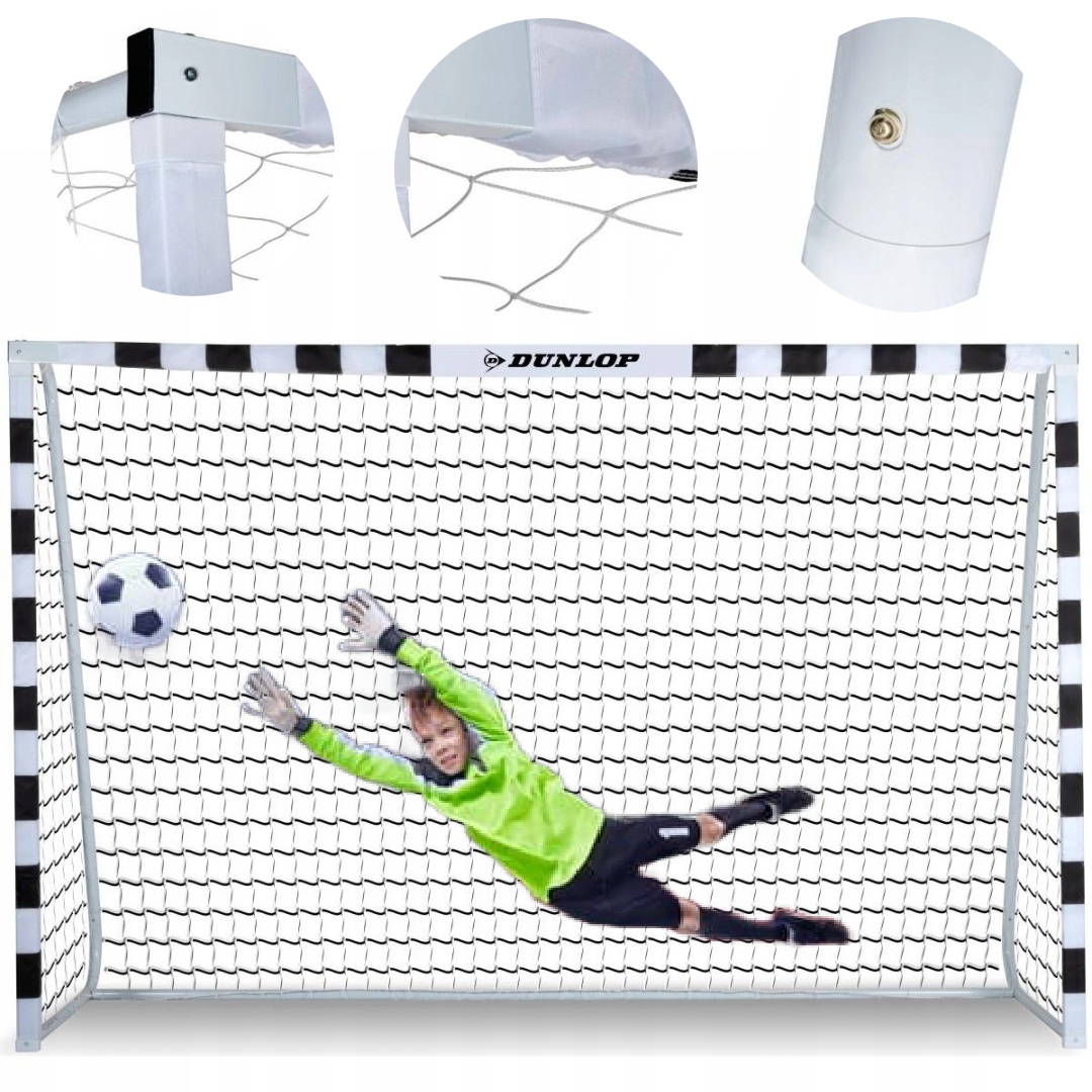 Bramka Piłkarska Dla Dzieci Do Piłki Nożnej Duża 300x200cm Metalowa Dunlop
