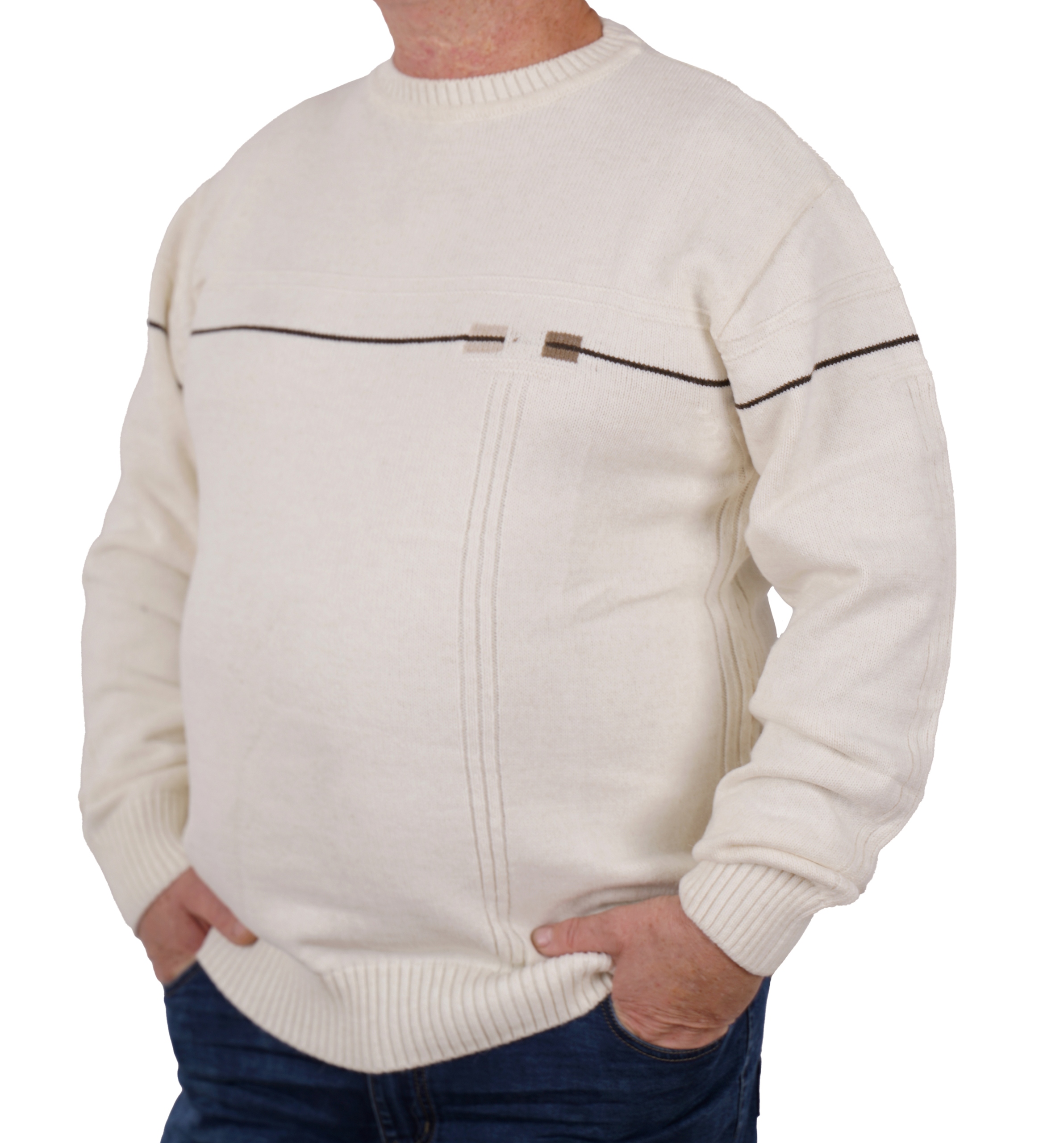 

Sweter Męski Beżowy Wełniany Ciepły Jasny Duży 4XL