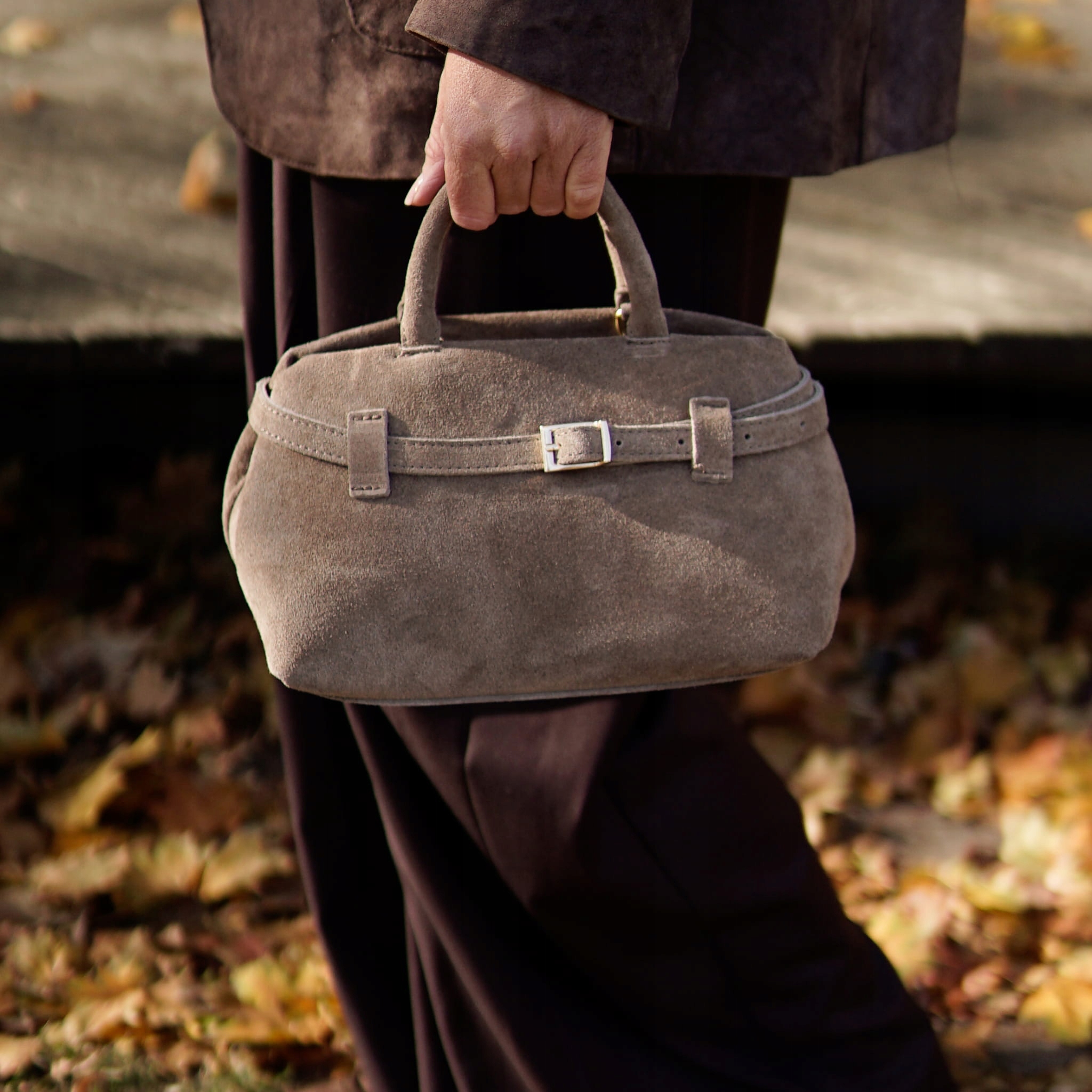 Dámská semišová kabelka Pio-M Cappuccino