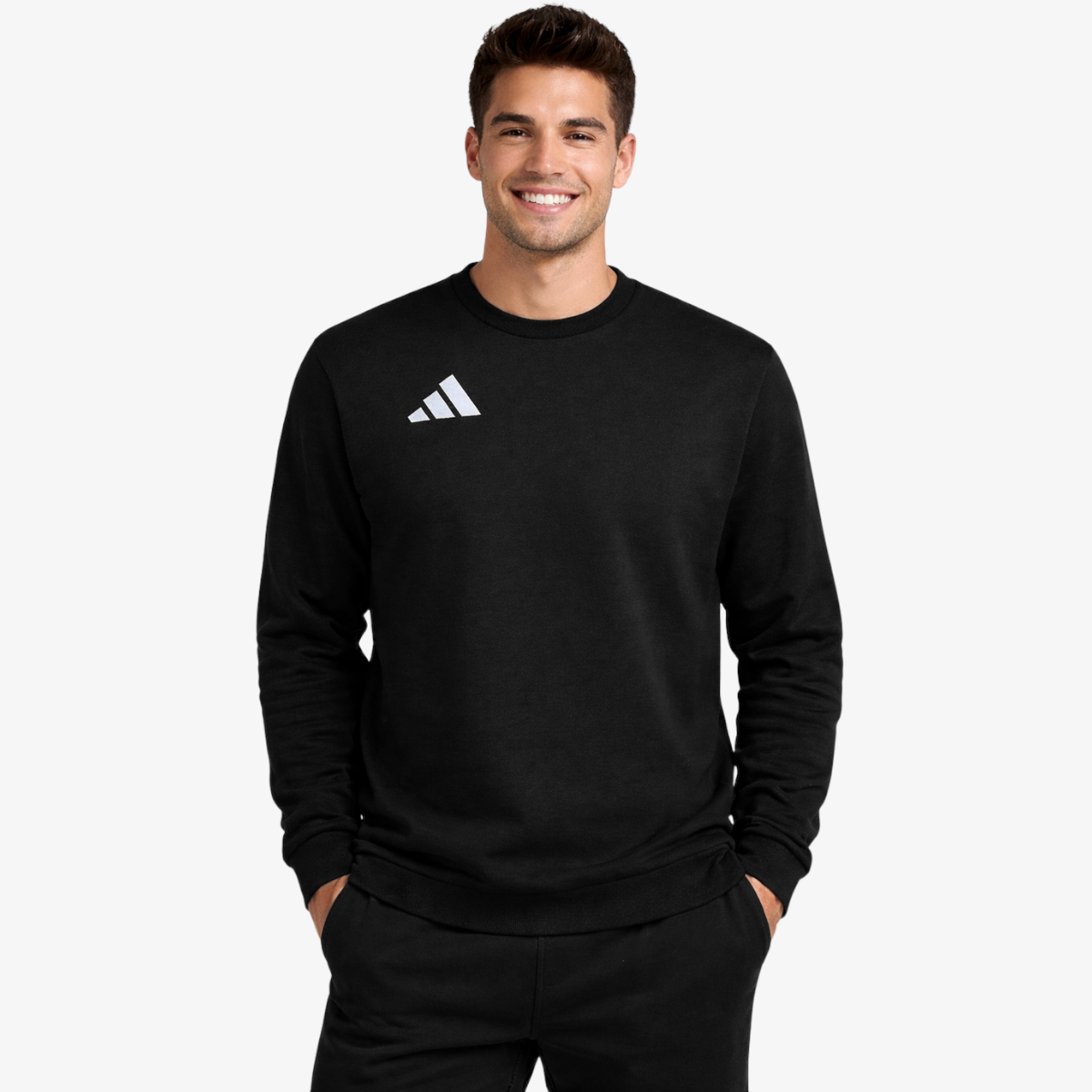 Bluza Adidas Entrada 26 Męska Czarna Małe Logo Dresowa Bawełniana r. M