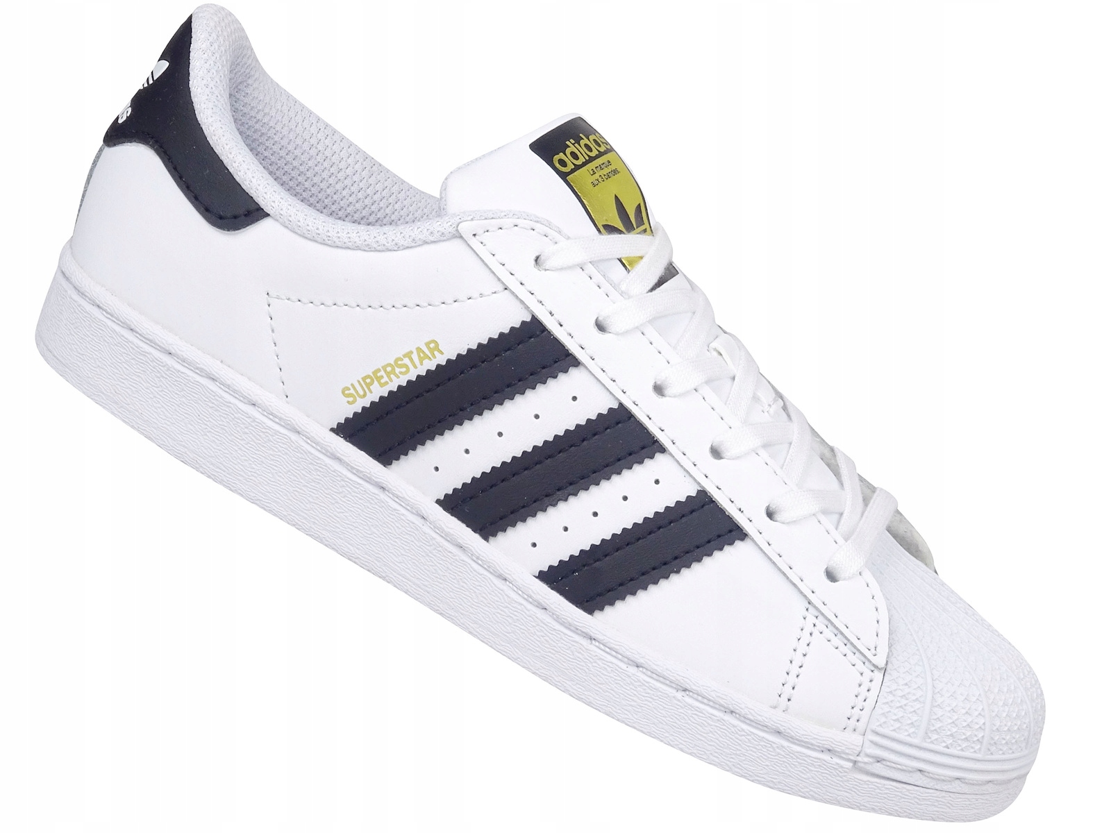 Adidas Superstar Originals FU7714 Dziecięce Białe Buty Skórzane Sneakers