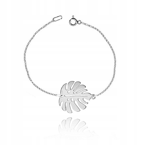 

Bransoletka Liść Monstery Monstera srebro 925