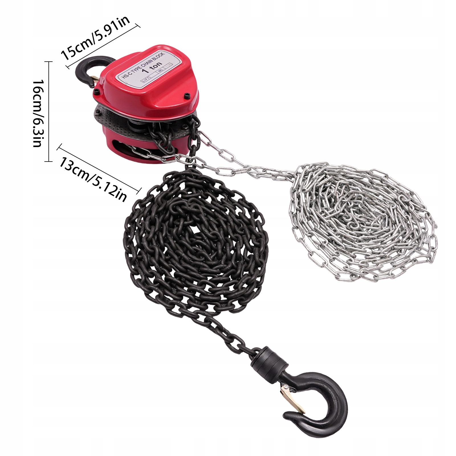 Wciągnik łańcuchowy do palet dźwigowy czerwony 4M EAN (GTIN) 796713903478