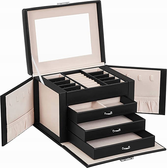 

Szkatułka Kuferek Na Biżuterię Czarny