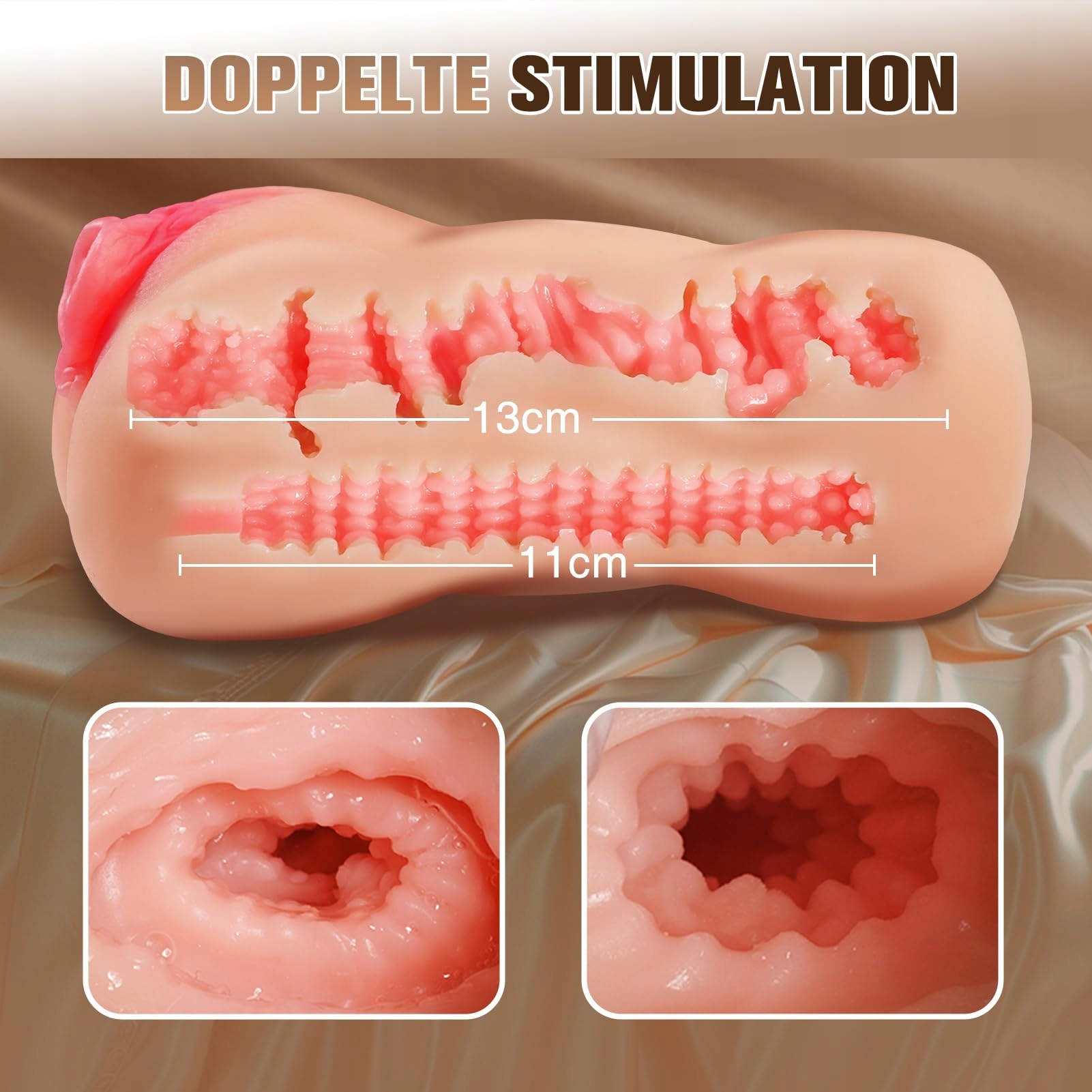REALISTISCHER Masturbator Dla Mężczyzn 3D Struktura Silikonowy Design — miniatura 3