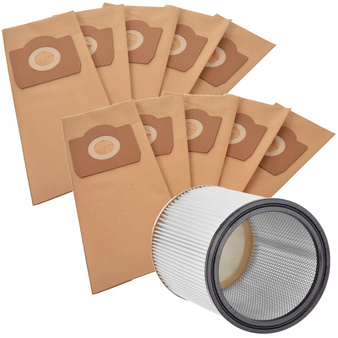 

10x Papierowe worki + Filtr do Kress Ntx 1200 Ea