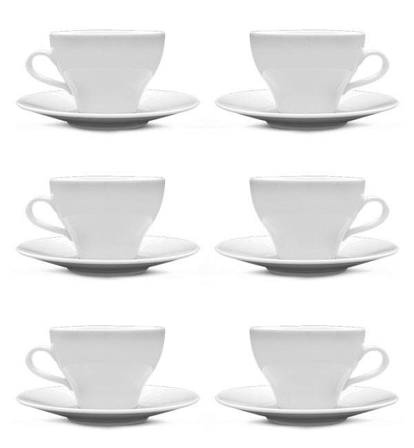 LUBIANA PAULA 6 x FILIŻANKA 290 ML + SPODEK 17 CM