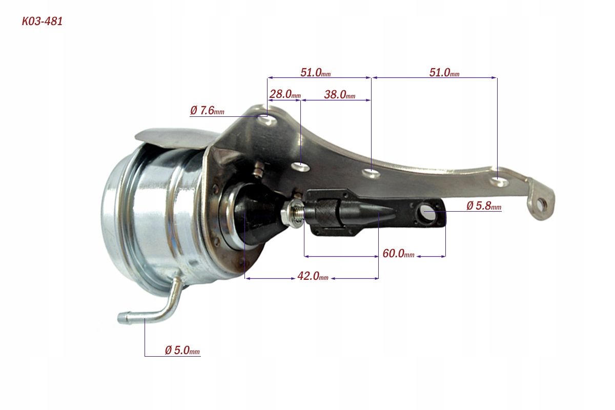 ZAWÓR GRUSZKA TURBINY 53039700097 KIA SORENTO 2.5 CRDI D4CB 125kW