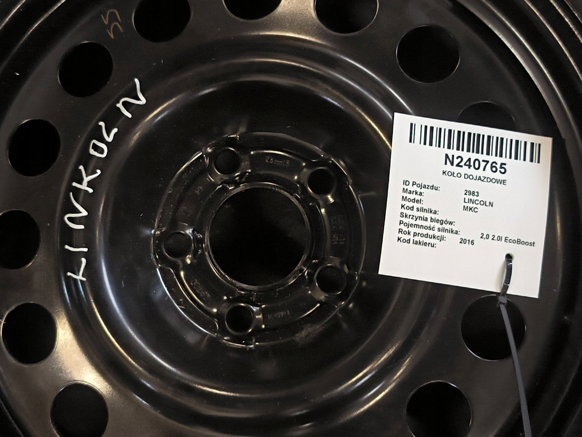 wheel spare 17 LINCOLN MKC
