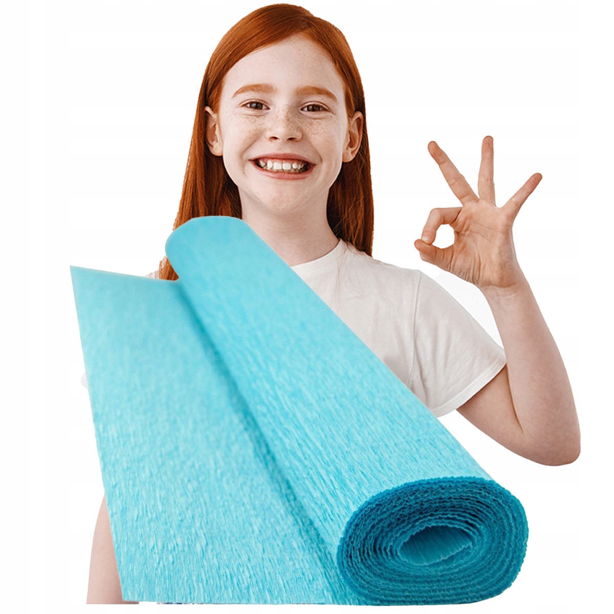 

Krepa Bibuła Karbowana Szkolna Niebieskie Niebo