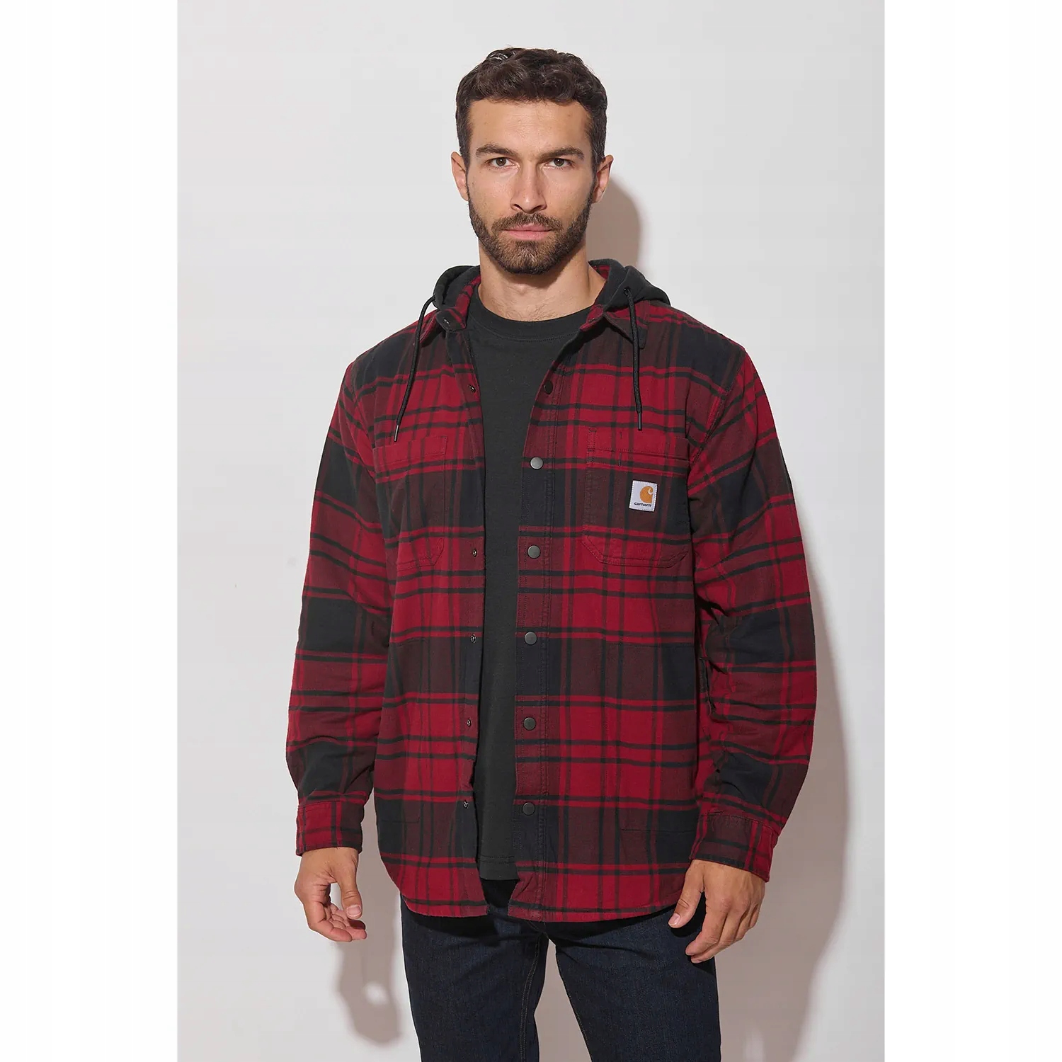 Košile bunda Carhartt Rugged Flex Flannel Fleece Lined M oxblood