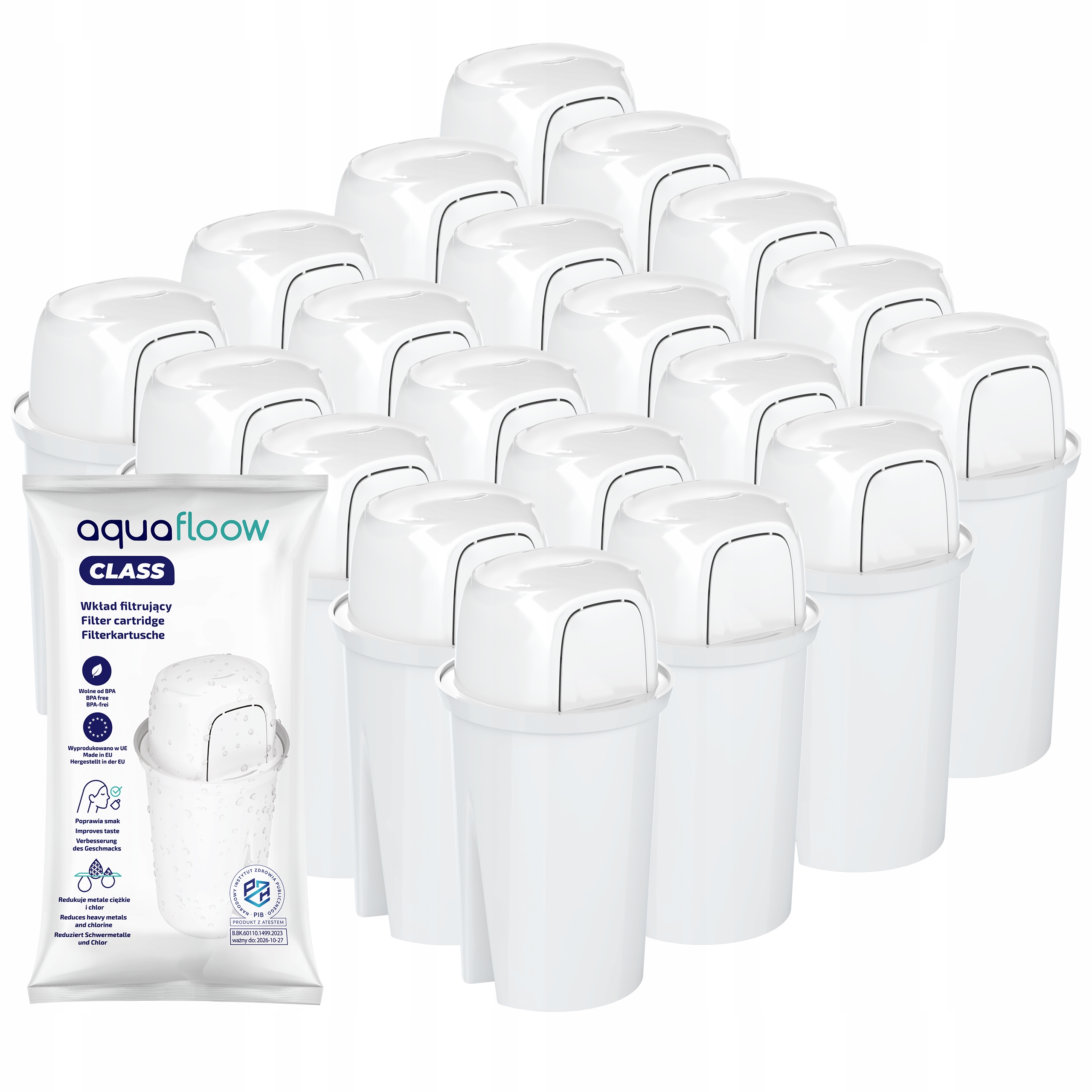Filtr do wody Aquafloow Class do dzbanka Wessper Dafi zamiennik 20 szt
