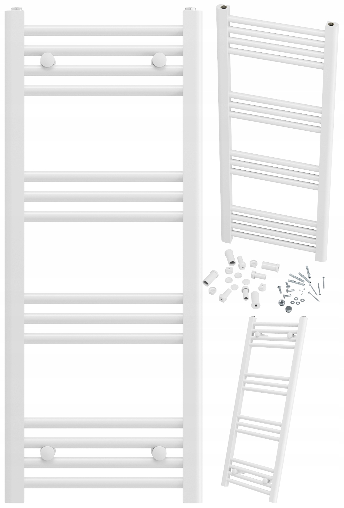 Kúpeľňový Ohrievač Biely Breno Rebríkový 40x100 cm Kalorifer Moderný