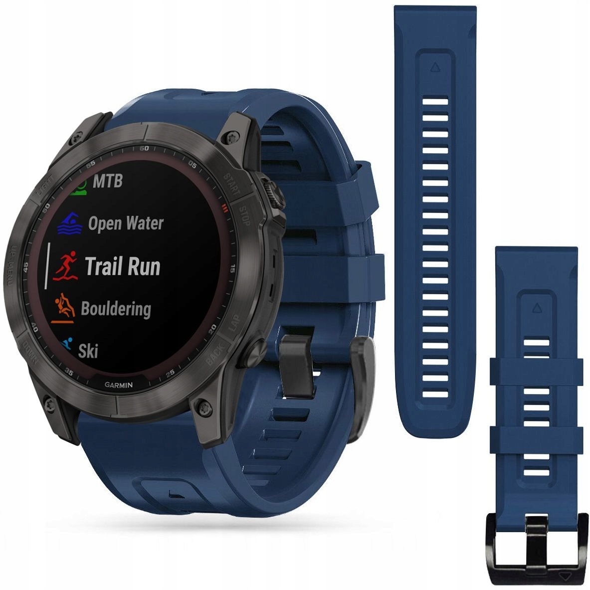 

Pasek Silikonowy do Garmin Fenix 7X /6X, Granatowy