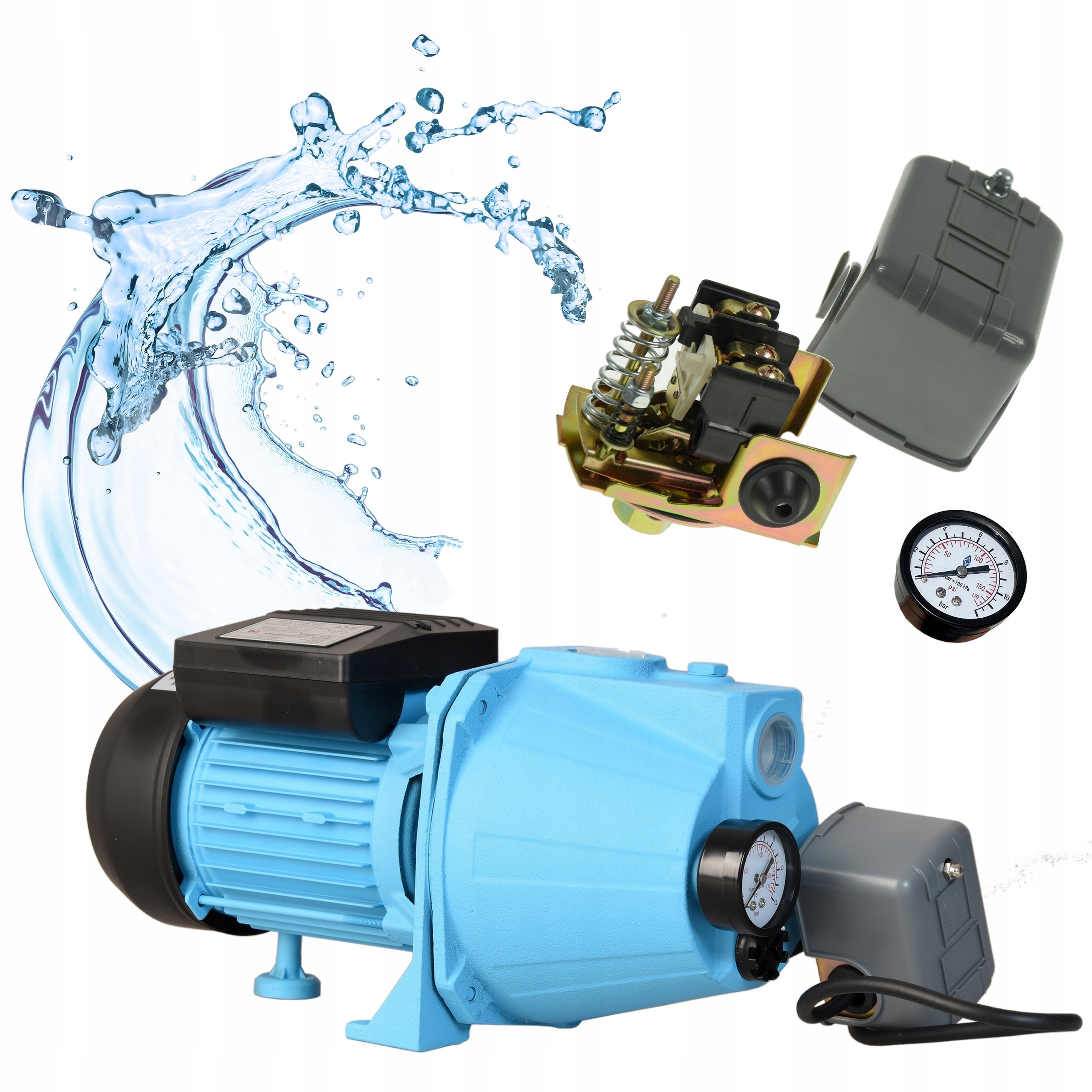 Čerpadlo Na Vodu Hydroforové Set Povrchové sací čerpadlo Výkonné 2520 l/h Příslušenství