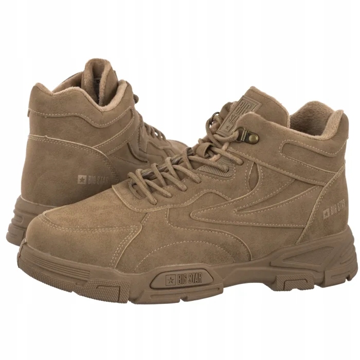 Boty Zateplené Pánské Tenisky Big Star Béžové OO174581